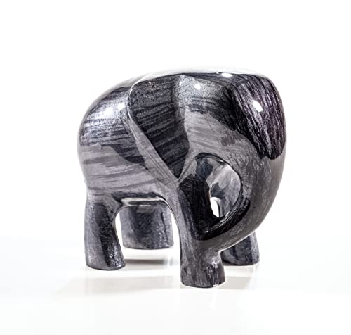 Eco-Friendly Recycled Aluminium Elephant (Handmade & Fairtrade) Statue Ornament Home Decoration XL (12cm)