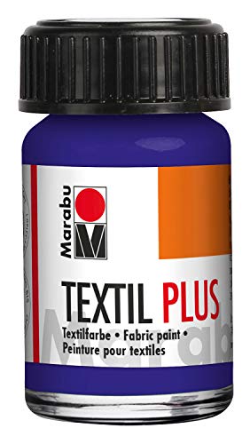 Marabu - Textil Plus, fully covering fabric paint for dark fabrics, suitable for fabric painting and fabric printing, washable up to 40 °C after fixing