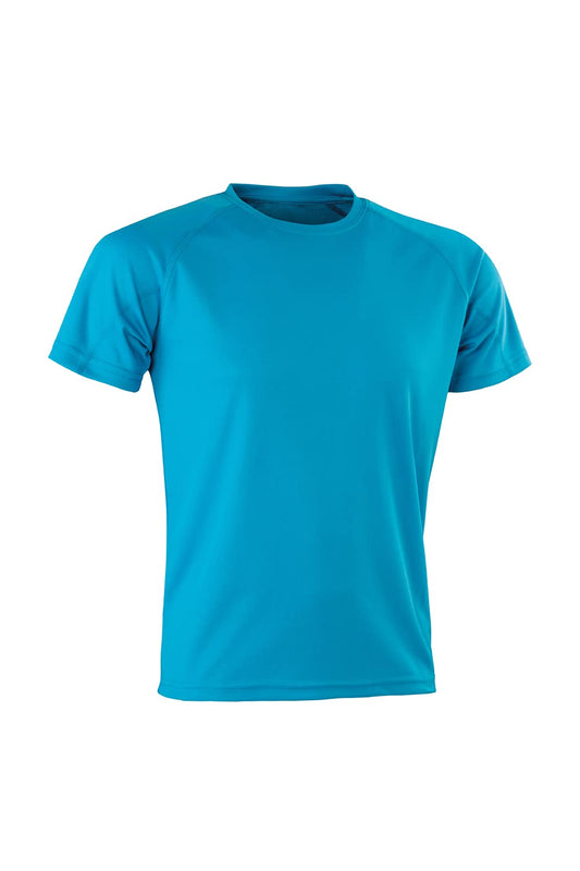 Spiro Men Performance Aircool T-Shirt - Ocean Blue, X-Small