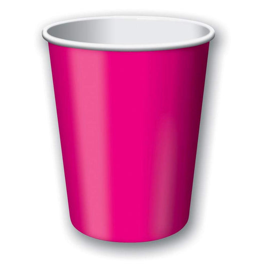 9 Oz Paper Cups , 24 count (hot magenta)