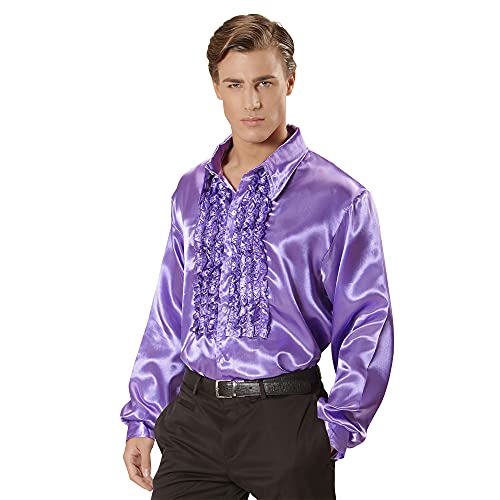 Widmann Satin Shirt with Ruffles