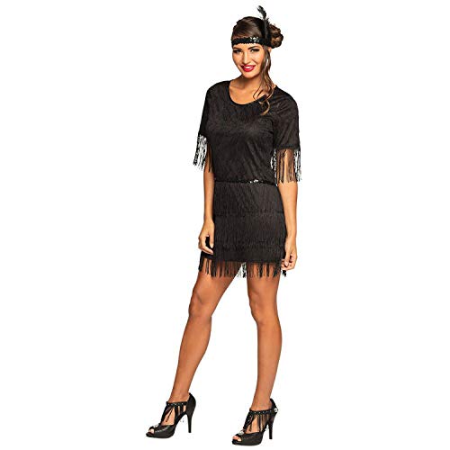 Boland - Darcy Flapper Costume (Dress and Headband), Black,