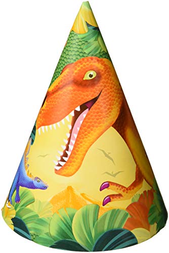 Amscan 17.7 cm Prehistoric Party Cone Hats
