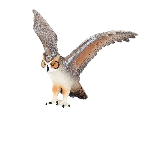 MOJO - Great Horned Owl | Hand-Painted Toy Figure | Woodland Collection | True to Life & Highly Detailed | Designed in UK