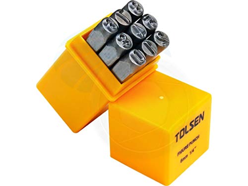 Tolson 9pcs Figure Emboss punch Stamp Set 6mm