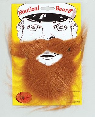 Brown Nautical Fake Beard