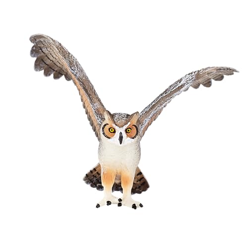 MOJO - Great Horned Owl | Hand-Painted Toy Figure | Woodland Collection | True to Life & Highly Detailed | Designed in UK