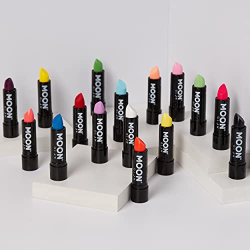 Neon UV Lipstick by Moon Glow - Bright Neon Coloured Lipstick - Glows under UV