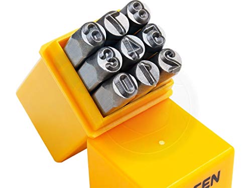 Tolson 9pcs Figure Emboss punch Stamp Set 6mm