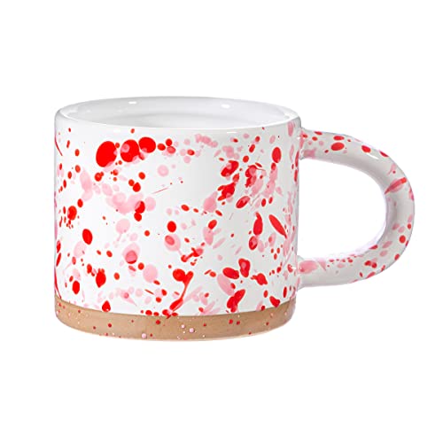 Sass & Belle Pink and Red Splatterware Mug