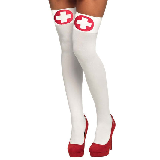 Boland Nurse Socks, White/Red, One Size, Unisex