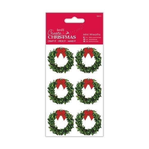 Create Christmas Wreath Embellishment, Multi-Colour, 3.5cm