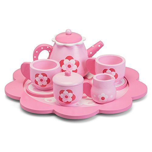 Tobar Wooden Flower Tea Set