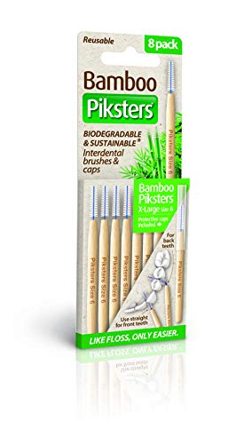 Piksters® Bamboo Interdental Brushes | Sizes 00-6 | 8 Pack