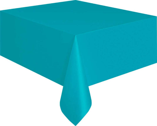Unique Party - Teal Plastic Tablecloth, 9ft x 4.5ft