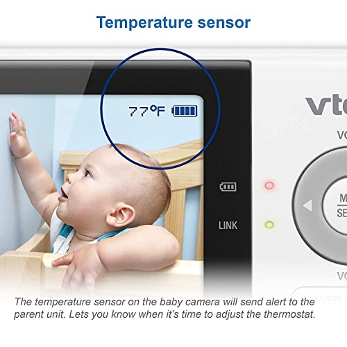 VTech Digital Video Baby Monitor VM819 2.8'' High- Resolution Colour LCD Display, White