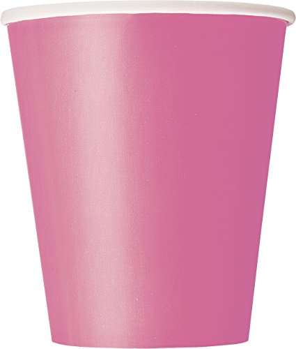 Unique Party - 9oz Hot Pink Paper Cups, Pack of 14