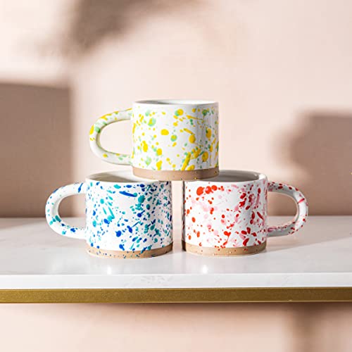Sass & Belle Yellow and Green Splatterware Mug