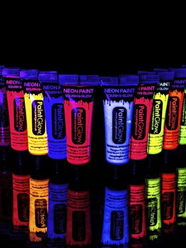 PaintGlow, Neon UV Face & Body Paint, Yellow, 13ml