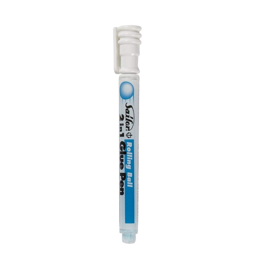 Sailor 2-in-1 Rolling Ball Glue Pen, White