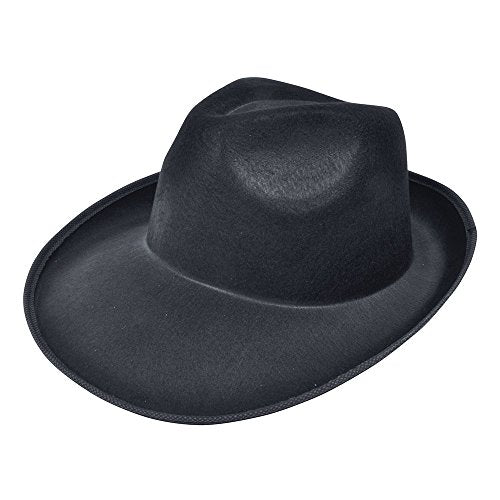 Bristol Novelty Gangster Hat Black Felt, Mens, One Size