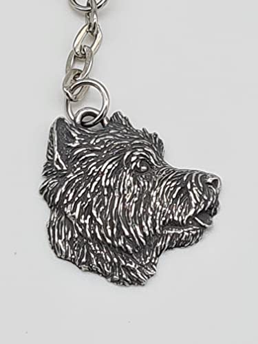 Pewter Westie Dog Keyring