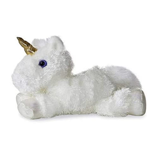 Aurora, 16622, Mini Flopsie Unicorn, 8In, Cuddly Soft Toy For Children, White