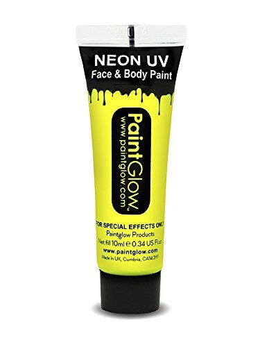 PaintGlow, Neon UV Face & Body Paint, Yellow, 13ml