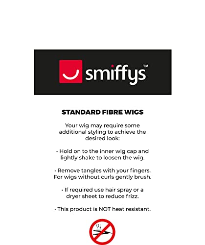 Smiffy's Union Jack Afro Wig, Unisex Adult, Red, Blue & White, One Size