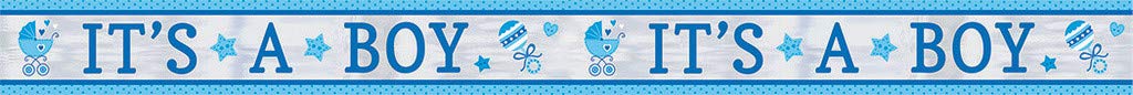 It's A Boy Foil Banner 7.6m