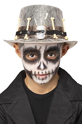 Smiffy's Kids Grey Voodoo Distressed Top Hat