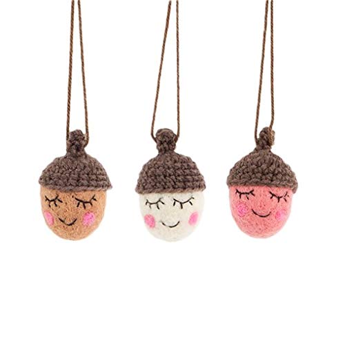 Sass & Belle Happy Acorns Hanging Decorations - Set of 3