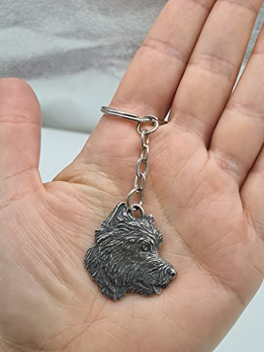 Pewter Westie Dog Keyring