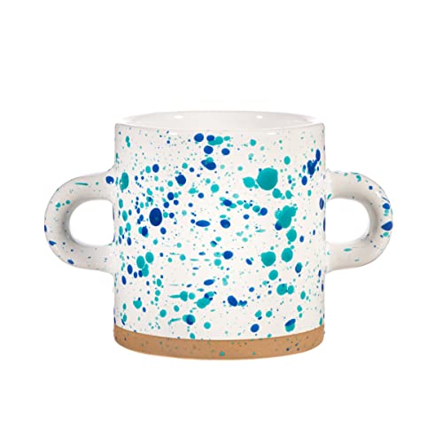 Sass & Belle Turquoise And Blue Splatterware Planter