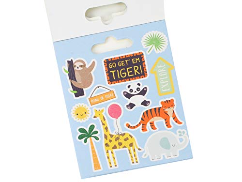 Dovecraft Book-Zoo-96 Stickers-Glitter Designs-for Crafts, Stationery, Journaling, Paper, Multicolour, One Size