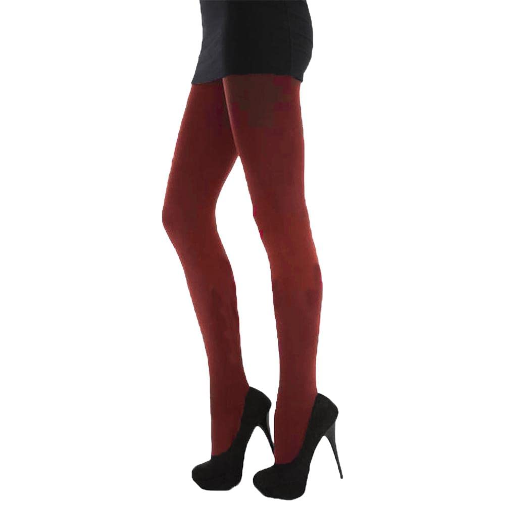 SILKY WINE FLEECE 200 DENIER TIGHTS SMALL