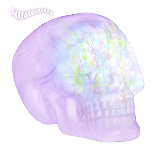 Widmann Activated Skull With Colour Changing Kaleidoscope Lights & Eerie Sound Sensor