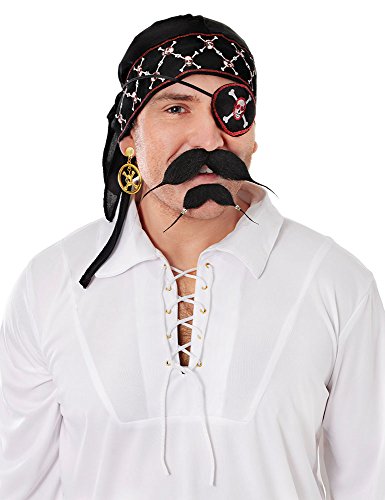 Bristol Novelty Pirate Bandana Deluxe, Mens, One Size