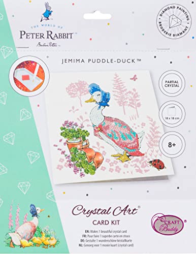 CRYSTAL ART CCK-PRBT01: Jemima Puddle-Duck 18x18cm Card
