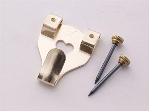 X Picture Hooks No.3 Brass Plated 3 Pack Blister - 12826