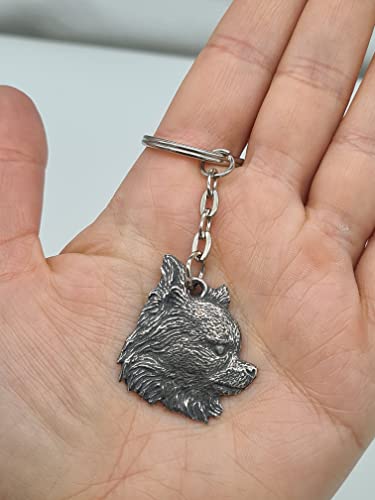 Pewter Cavalier King spaniel Dog Keyring