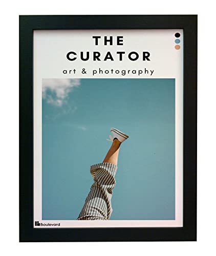 The Curator' 4 X 6 Inch Black Photo Frame Wall Mountable and Freestanding Picture Frame Standard Photograph Size, 6 X 4 (15 X 10cm) Black