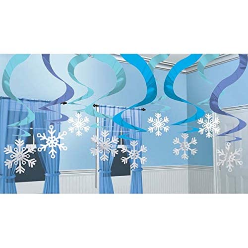 Winter Wonderland Hanging Swirl Decorations 61cm /15