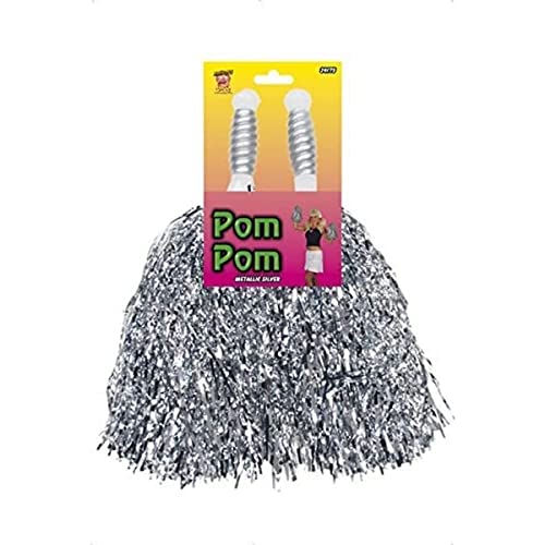 Smiffy's Pom Poms Metallic Pair - Silver