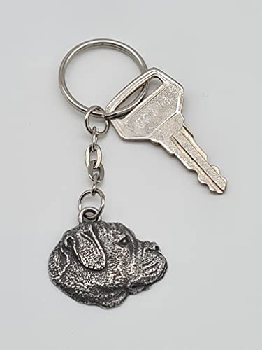 Pewter Bulldog Dog Keyring