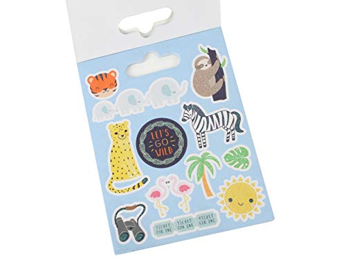 Dovecraft Book-Zoo-96 Stickers-Glitter Designs-for Crafts, Stationery, Journaling, Paper, Multicolour, One Size