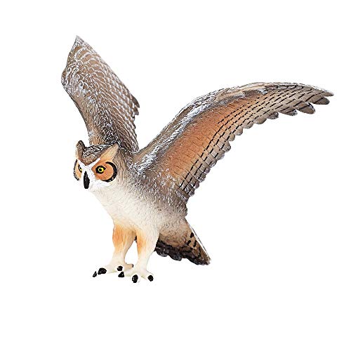 MOJO - Great Horned Owl | Hand-Painted Toy Figure | Woodland Collection | True to Life & Highly Detailed | Designed in UK