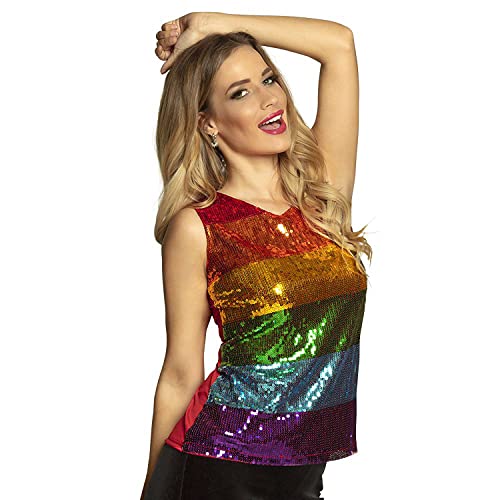 Boland Women's Sequin Rainbow Glitter Top