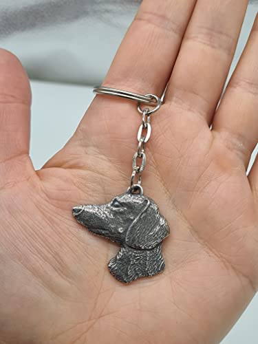 Pewter Dachshund Dog Keyring