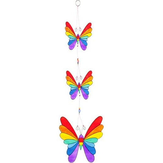 Jones Home and Gift String of Butterflies Suncatcher, Multi-Colour, 0.5 x 15 x 55 cm